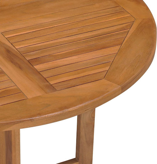 Garden Table for Small Outdoor Spaces from Teak Foldable Brown 90x90x75cm