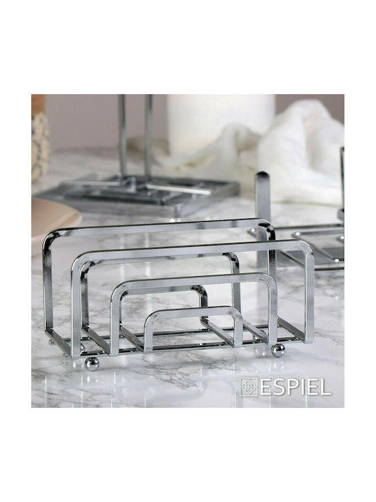 Espiel Metallic Napkin Holder Silver 18x8x10cm MTT102