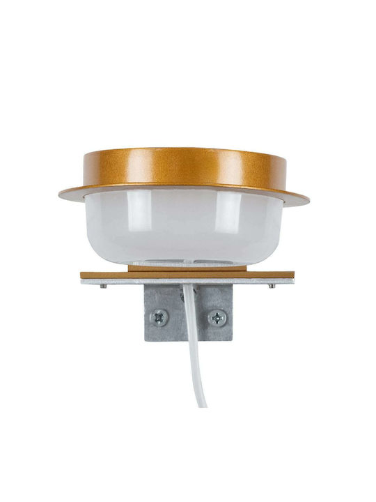 GloboStar Kiara Modern Lamp Bathroom with Integrated LED and Natural White Light Gold 13x3x3cm