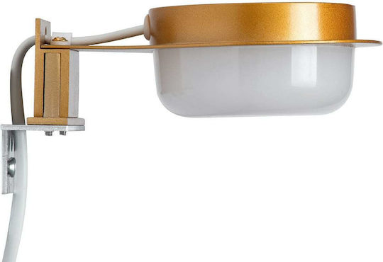 GloboStar Kiara Modern Lamp Bathroom with Integrated LED and Natural White Light Gold 13x3x3cm