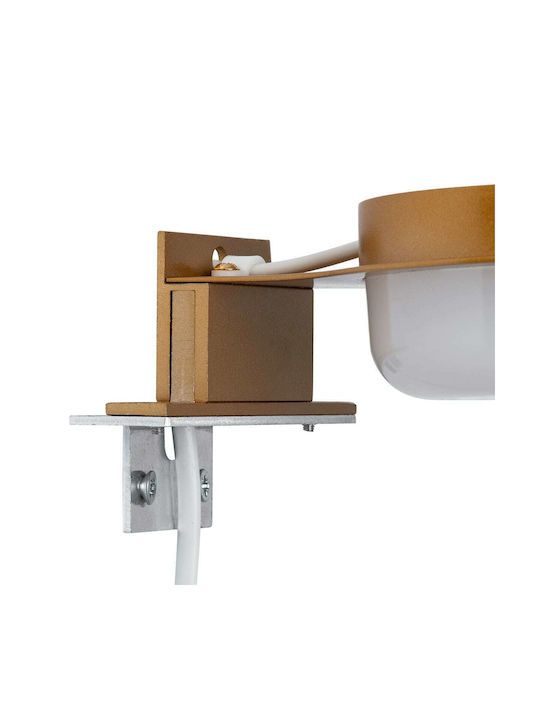 GloboStar Kiara Modern Lamp Bathroom with Integrated LED and Natural White Light Gold 13x3x3cm