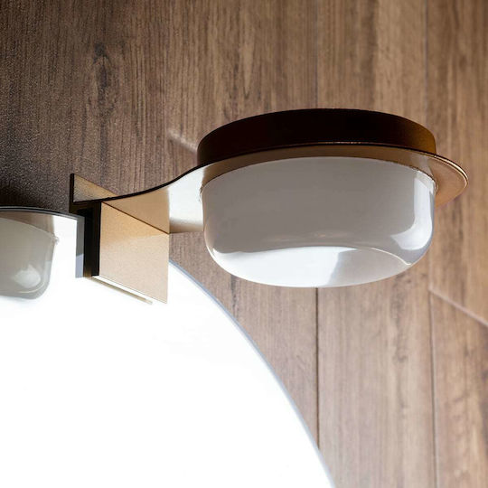 GloboStar Kiara Modern Lamp Bathroom with Integrated LED and Natural White Light Gold 13x3x3cm