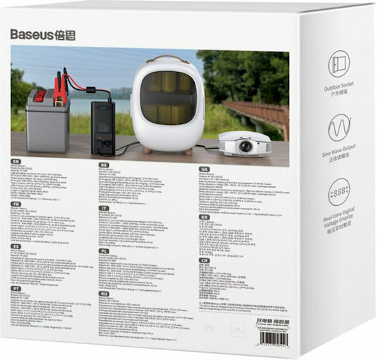 Baseus Invertor Auto 500W pentru Convertirea 12V DC în 220V AC cu 2xUSB CGNB000101
