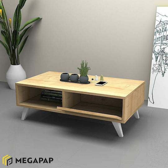 Rectangular Central Coffee Table Aster Wooden Sonoma W120xL56xH40cm