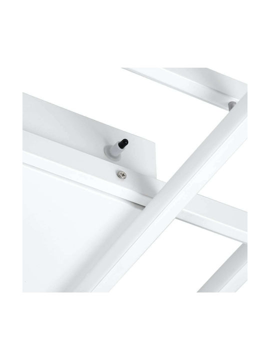 GloboStar Quadra Ceiling Mount Light 105cm White with Integrated LED and Remote Control