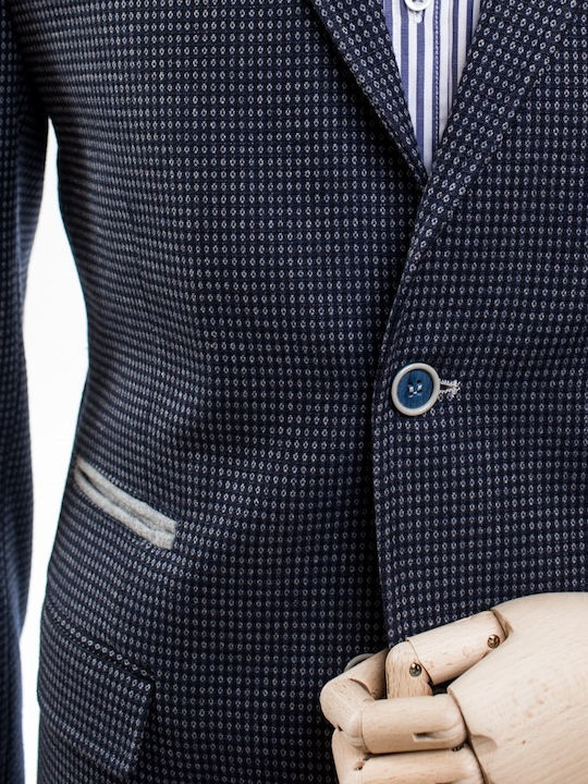 Blue jacket with micro design S1602/901