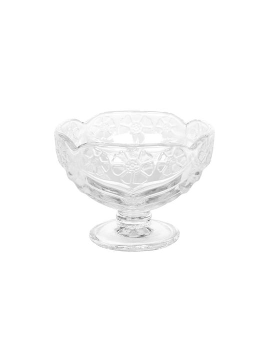 Keskor Eisschüssel Rund Glas Transparent mit Durchmesser 9.5cm 6Stück