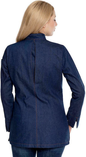 Galianni Mantel Koch Damen Blau mit Langärmelig MARGARITA