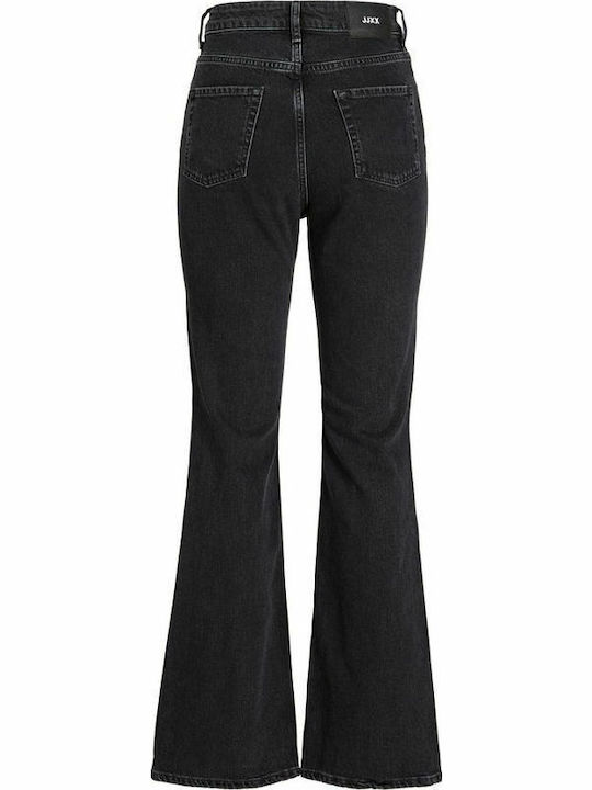 Ψηλόμεσο Γυναικείο Jean Παντελόνι Καμπάνα σε Bootcut Εφαρμογή Μαύρο
