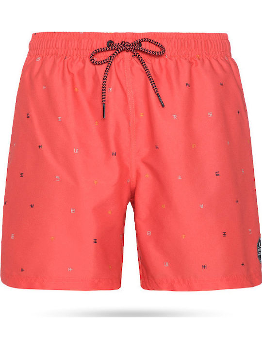 Costum De Baie Bărbați Pantaloni Scurți Portocalii Cu Șabloane