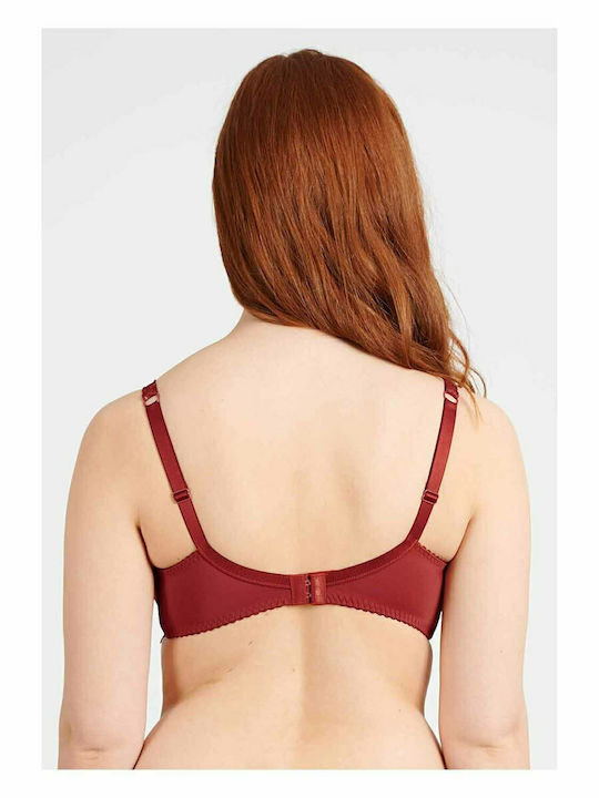 Sans Complexe Bra without Padding Underwire Burgundy