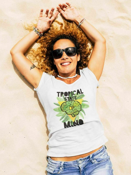 Tropical state of mind w t-shirt - BLACK