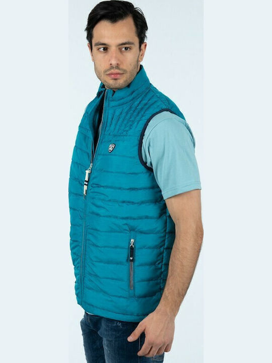 S Безръкавно Puffer Тюркоазено Якето