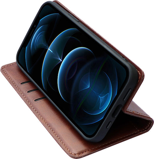 Sonique Vintage Wallet Δερματίνης Καφέ (Redmi Note 9)
