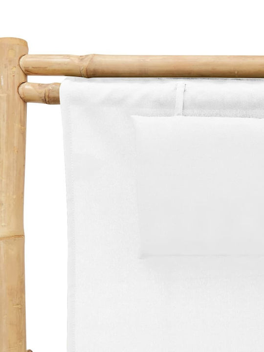 Σεζλόνγκ Μπαμπού με Μπράτσα Κρεμ 60x106x90cm