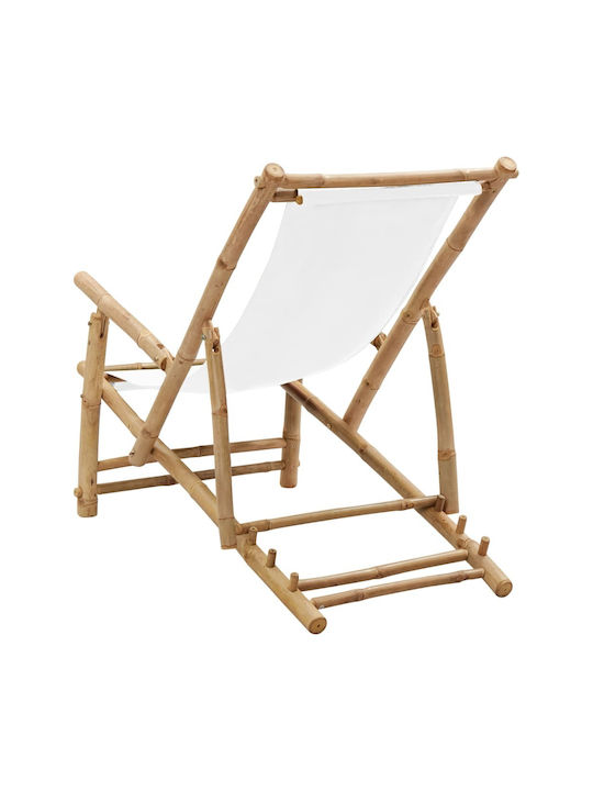 Σεζλόνγκ Μπαμπού με Μπράτσα Κρεμ 60x106x90cm