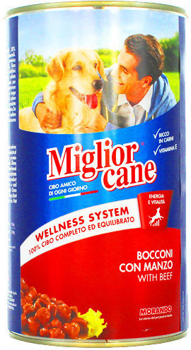 Morando Migliorcane Wet Food Dogs in Cans with Calf 1250gr