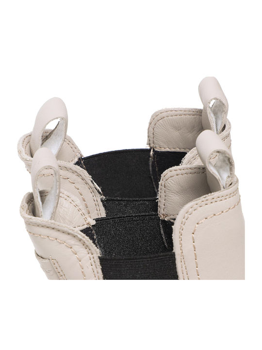 Leder Damen Chelsea Stiefeletten mit mittlerem Absatz Gray