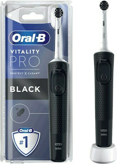 Oral-B Vitality Pro Protect X Clean Ηλεκτρική Οδοντόβουρτσα με Χρονομετρητή Βουρτσίσματος Black