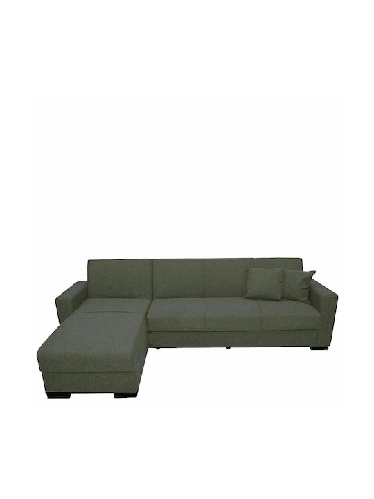 Jose Γωνιακός Καναπές Κρεβάτι με Αναστρέψιμη Γωνία & Αποθηκευτικό Χώρο Γκρι 270x165εκ.