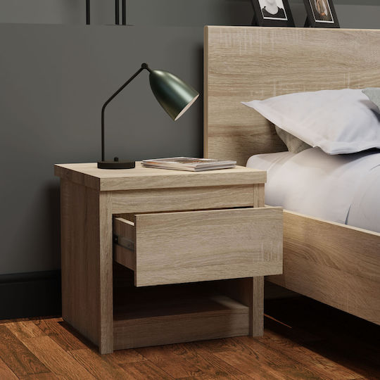 Κομοδίνο Norton Ξύλινο Sonoma 46.4x42x45cm