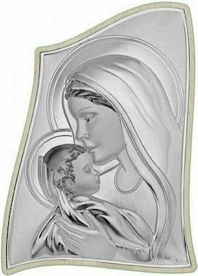 Prince Silvero Silver Holy Mary Icon 16.5x22.5cm