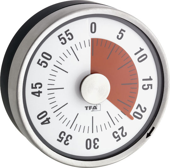 TFA Countdown Analog Kitchen Timer Puck Anthracite