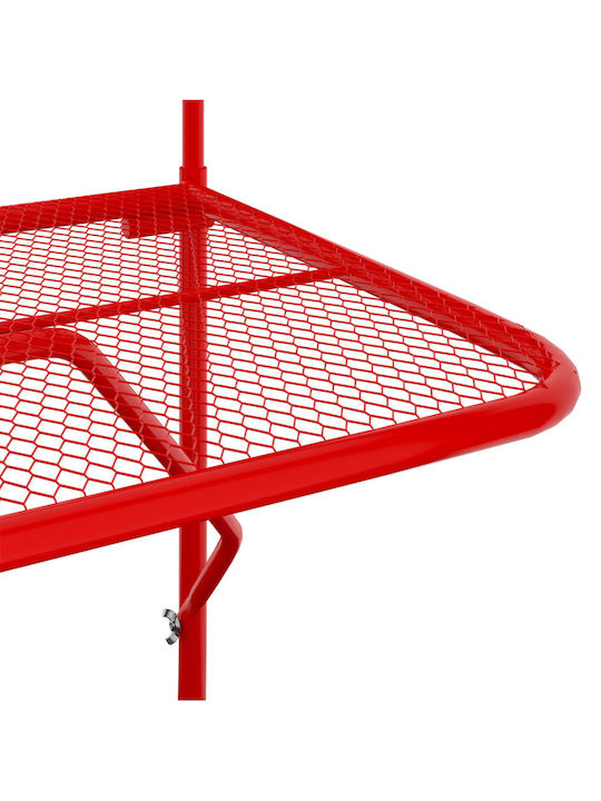 Metallischer Garten- und Terrassentisch Zusammenklappbar Rotes 60x40x65cm