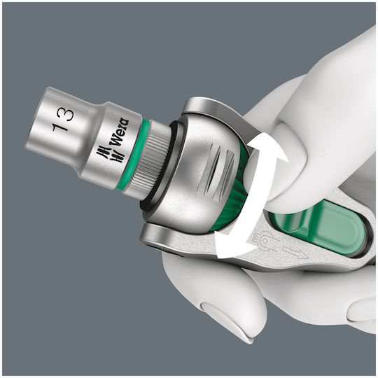 Wera 8000 A Adjustable Ratchet 1/4" 15.2cm with 72 Blades