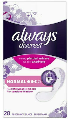 Always Discreet Normal Women's Incontinence Pad Normal Flow 2.5 Drops 28pcs