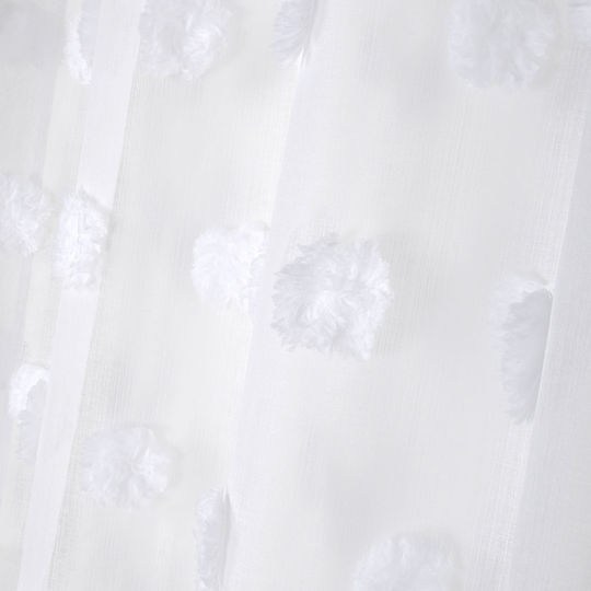 Fabryka Firan Vorhang mit Grommet S-F Pompinou Weiß 140x260cm