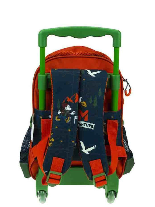 Gim Mickey School Bag Trolley Kindergarten Multicolour with Water Bottle Holder 12Liters