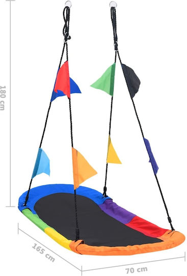 vidaXL Fabric Hanging Swing Nest 70x165cm Multicolour