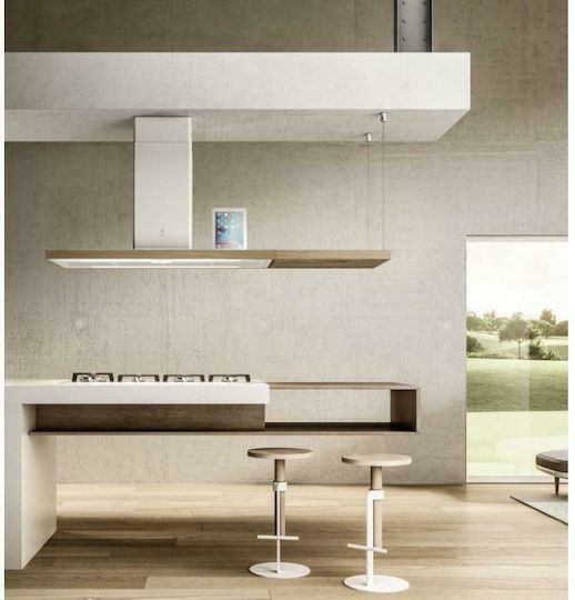 Elica Bio Island WH/A/120X53 Rovere Insulă Hotă 120cm Alb