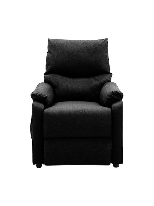 Πολυθρόνα Relax Massage με Υποπόδιο Μαύρη 71x92x96.5cm