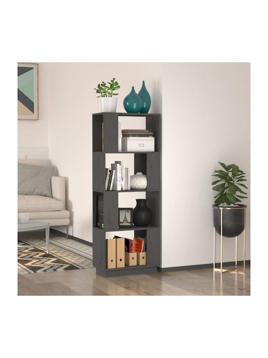 Bookcase Gray 51x25x132cm