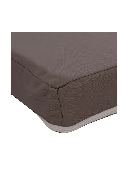 HomeMarkt Μαξιλάρι Ξαπλώστρας με Πλάτη Sifnos Γκρι 119x78εκ.