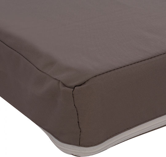 HomeMarkt Sunbed Cushion with Backrest Sifnos Grey 119x78cm