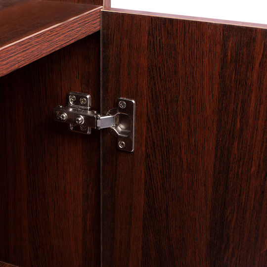 Büroaufbewahrungsschrank Vance Holz mit Schloss Wenge 80x38x118,5cm