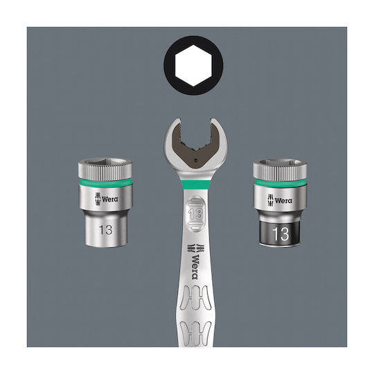 Wera Bit-Stecknuss mit Inbusschlüssel-Bit und Antriebsvierkant 1/2'' Größe H6 1Stück