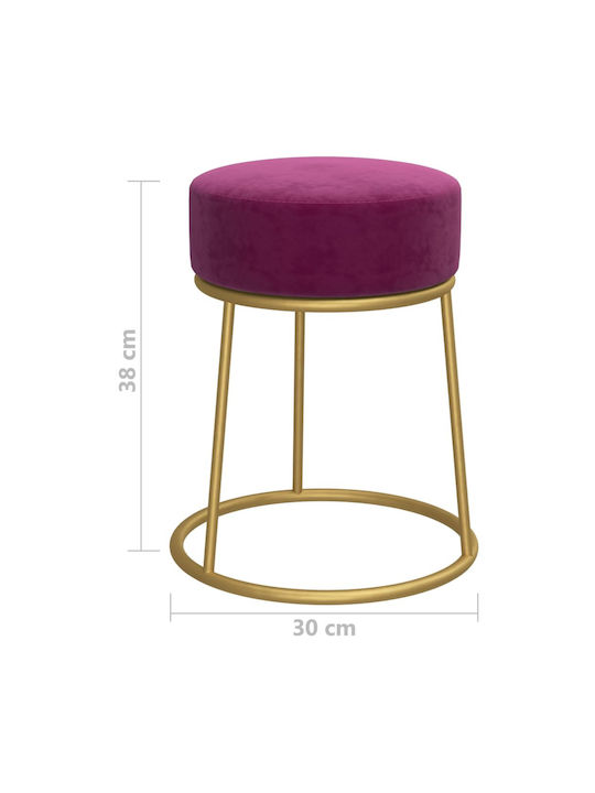 Stool For Living Room Upholstered with Velvet Purple 30x30x38cm