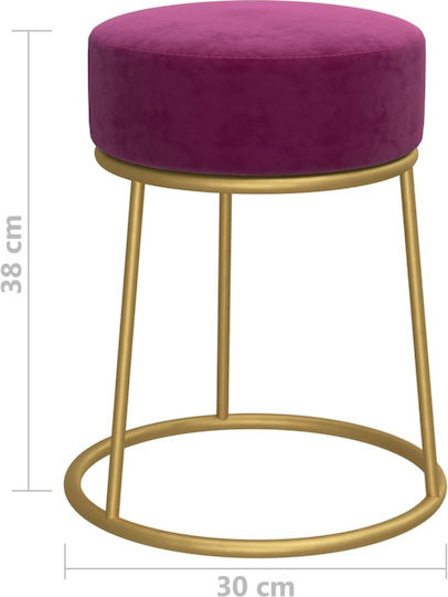 Hocker Für das Wohnzimmer Gepolstert mit Samt Lila 30x30x38cm