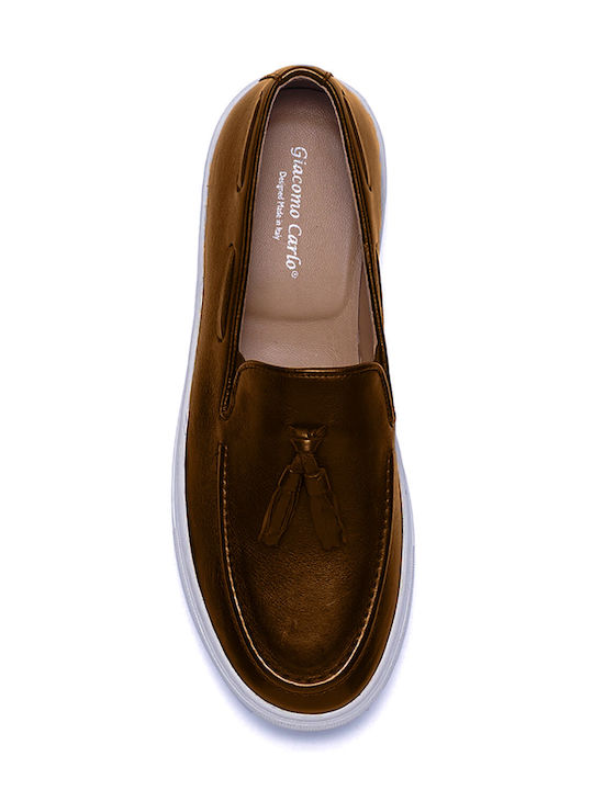 Men's Leather Loafers Bronze