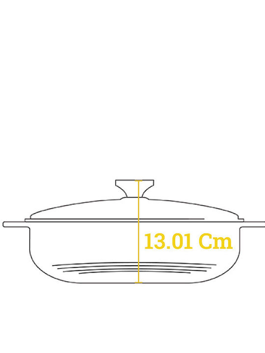 Lodge Shallow Pot made of Cast Iron 3.4lt / 36.5cm Oyster