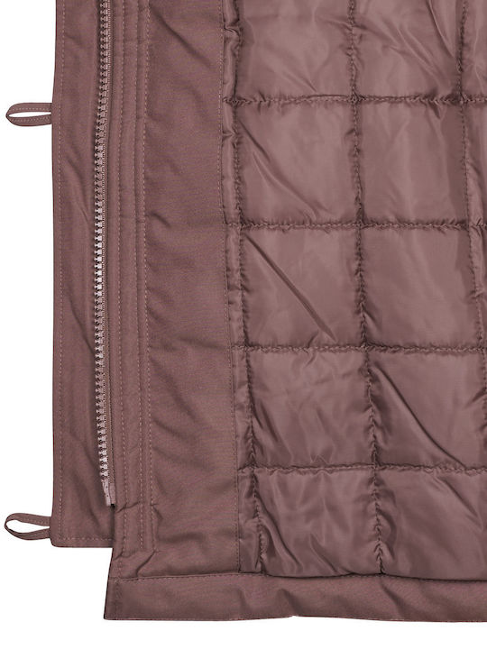 Lungă Jachetă de femei tip parka Rose Brown