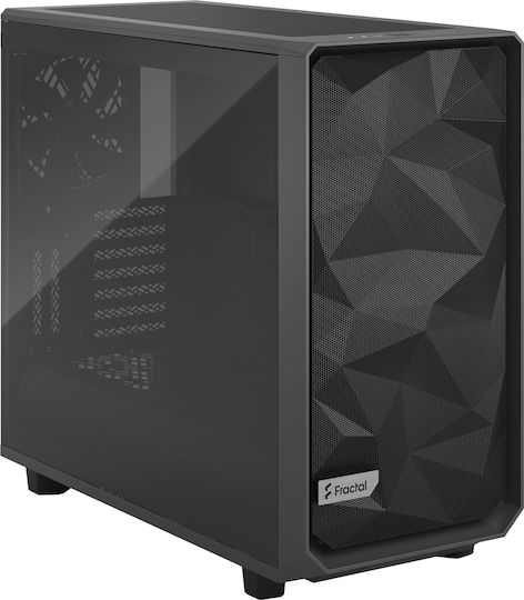 Fractal Design Meshify 2 Light Tempered Glass Gaming Midi-Turm Computergehäuse mit Seitenfenster Grau