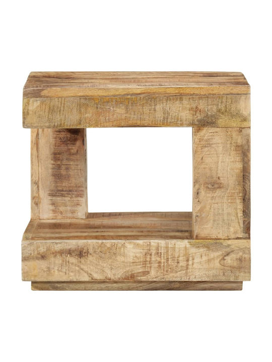 Square Solid Wood Side Table Natural L45xW45xH40cm