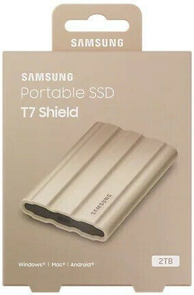 Samsung T7 Shield USB-C External 2.5" SSD 2TB Beige