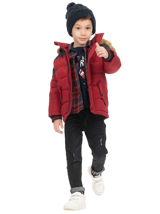 Energiers Kids Checked Shirt Red