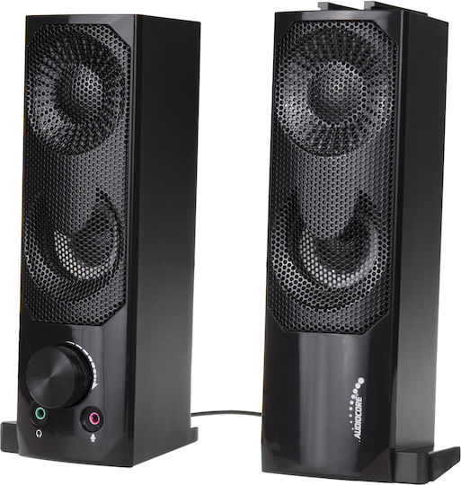 Audiocore AC955 2.0 Speakers with RGB 3W Black